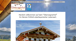 Desktop Screenshot of oberwagnerhof.de