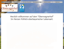 Tablet Screenshot of oberwagnerhof.de